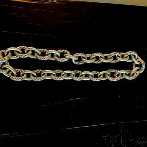 David Yurman 22" SS necklace.Worn only a few times. Hidden clasp, great weight.